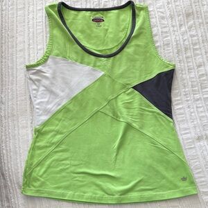 Bolle Lime Green and White Tank Top